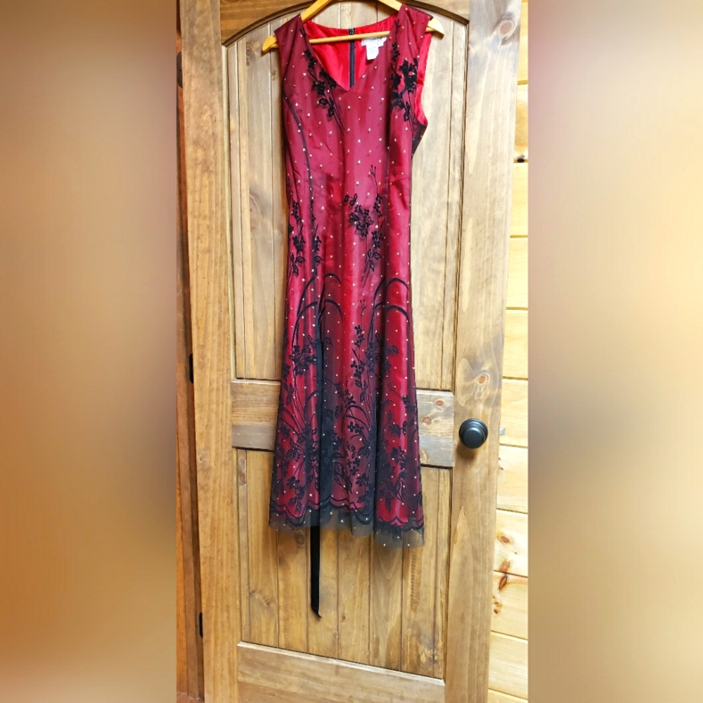 Lady in Red! Coldwater Creek 16 Petite sleeveless red dress
